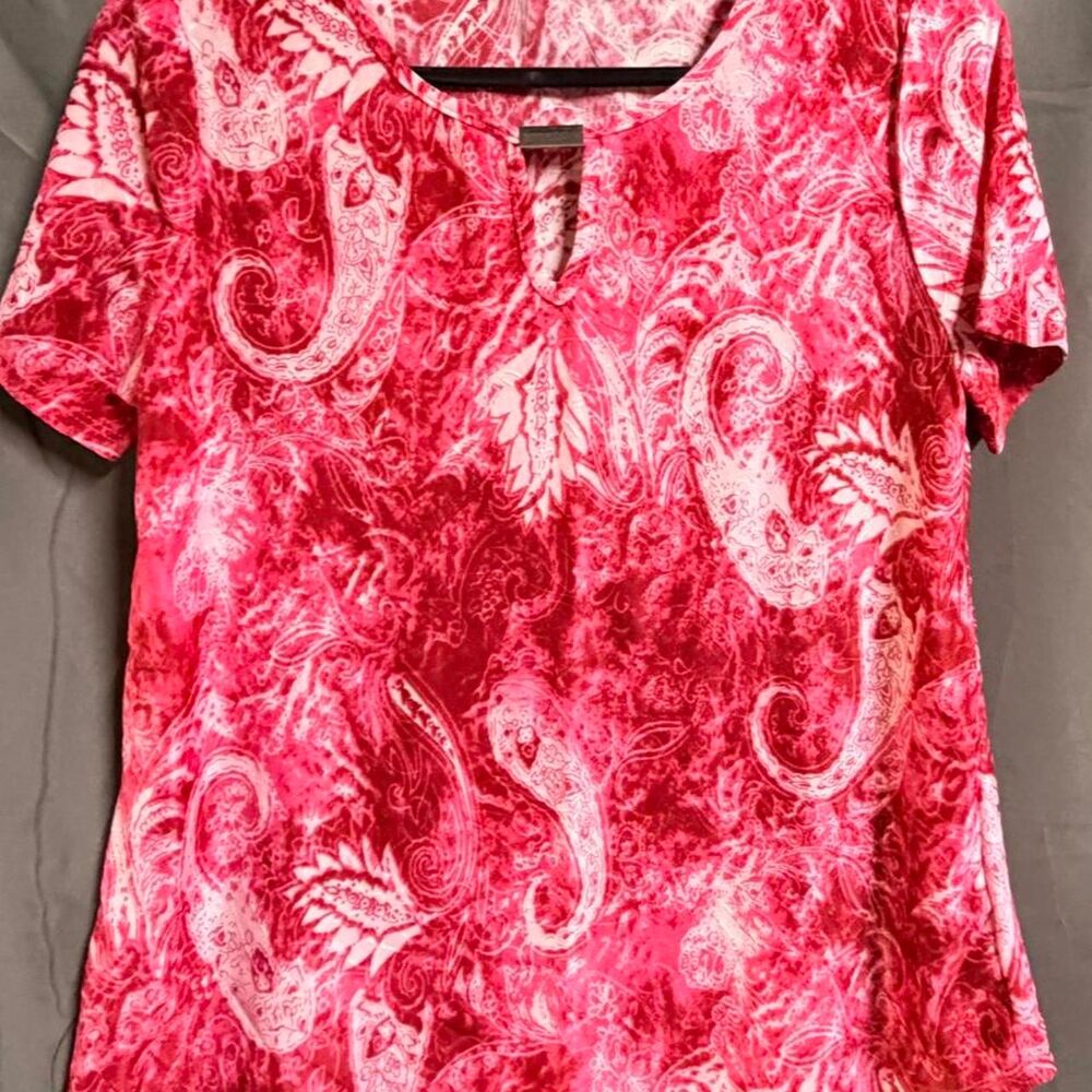 Notations Women's Pink and Red Blouse